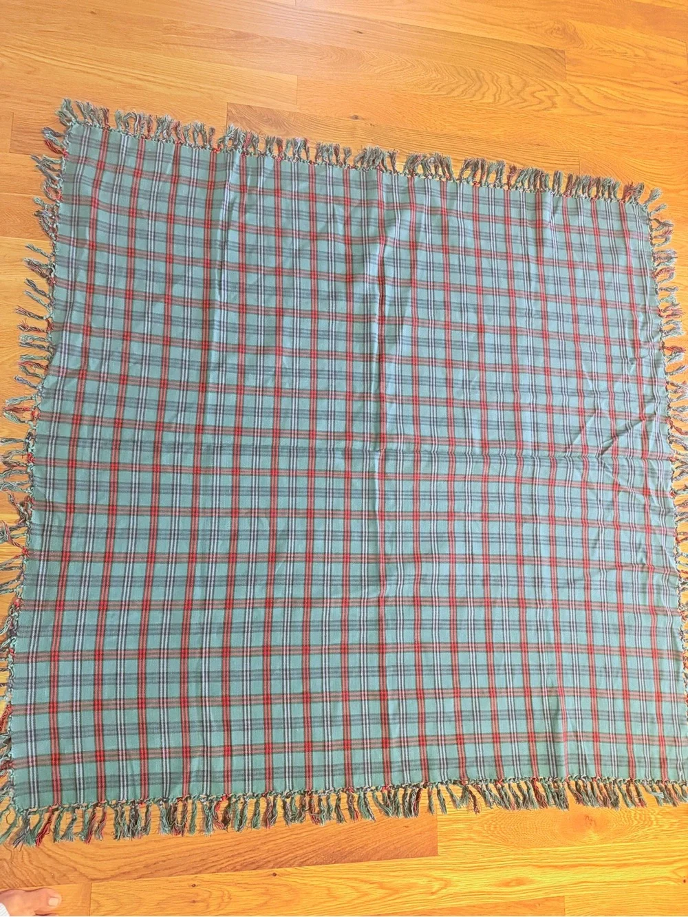 Vintage Tartan Cotton Tablecloth